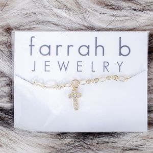 NWT Farrah B Cross Charm Anklet